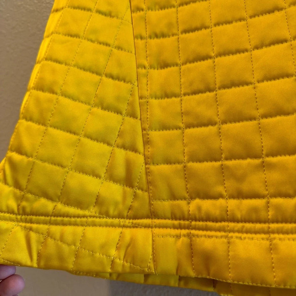 MOSCHINO Couture Yellow Pleated Quilted skirt Size 6 made in‎ Italy Authentic - Picture 9 of 16